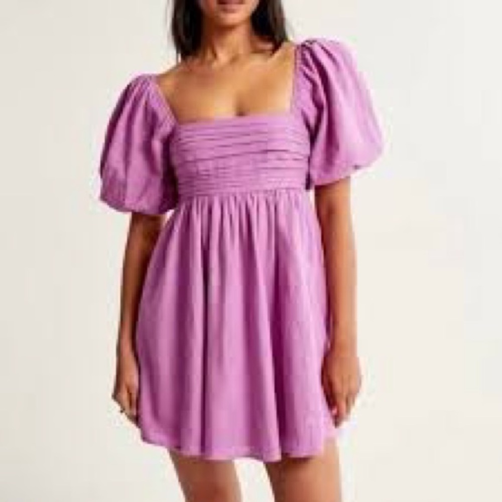 Abercrombie & Fitch Emerson Puff Sleeve Mini Dress